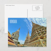 bangkok stupas wat pho postkarte (Vorne/Hinten)