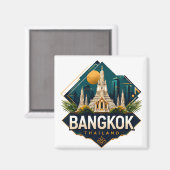 Bangkok Thailand Abenteuer Magnet (Vorderseite/Rückseite)
