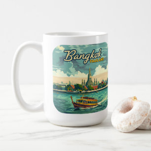 Bangkok Thailand Asia Vintage Travel Tempel Kaffeetasse