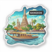 Bangkok, Thailand Aufkleber (Vorderseite)