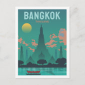 Bangkok Thailand Berühmter Ausstellungsort Illustr Postkarte (Vorderseite)