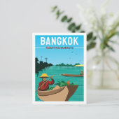 Bangkok Thailand Berühmter Ausstellungsort Illustr Postkarte (Stehend Vorderseite)
