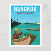 Bangkok Thailand Berühmter Ausstellungsort Illustr Postkarte (Vorderseite)