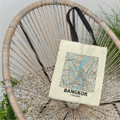 Bangkok, Thailand, City Map Tote Bag Tragetasche