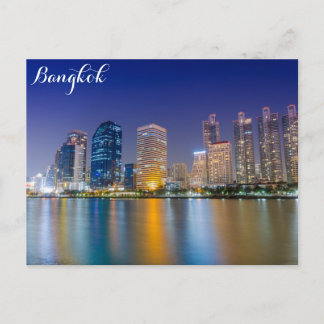 Bangkok Thailand City Skyline in der Nacht Postkarte