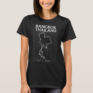 Bangkok Thailand Country Hauptstadt City Flag Patr T-Shirt