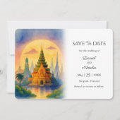 Bangkok Thailand Hochzeit in Urlaubsort Save the D Date (Vorderseite)