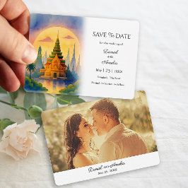 Bangkok Thailand Hochzeit in Urlaubsort Save the D Save The Date