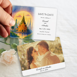 Bangkok Thailand Hochzeit in Urlaubsort Save the D Save The Date