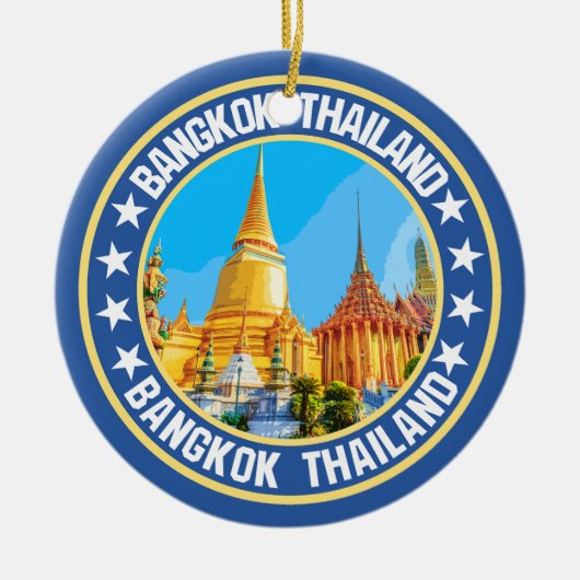 Bangkok Thailand Keramik Ornament (Vorne)