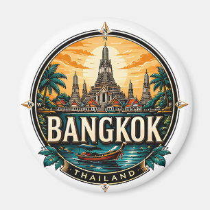 Bangkok Thailand Luxustempel-Skyline Magnet