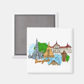 Bangkok - Thailand Magnet (Vorderseite/Rückseite)