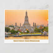 Bangkok Thailand mit Wat Arun Tempel bei Sunset Postkarte (Vorderseite)