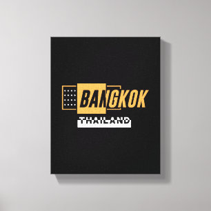 Bangkok Thailand Moderne Typografie Reise Design Leinwanddruck