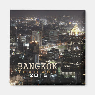 Bangkok Thailand Nighttime Travel Souvenir Magnet