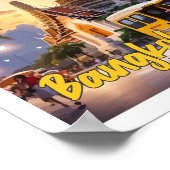 Bangkok Thailand Pop Kunst-Reise-Illustration Poster (Ecke)