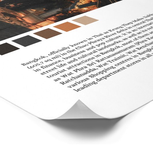 Bangkok - Thailand Poster (Ecke)