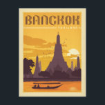 Bangkok, Thailand Postkarte<br><div class="desc">Anderson Design Group ist eine preisgekrönte Illustrations- und Designfirma in Nashville, Tennessee. Der Gründer Joel Anderson leitet ein Team talentierter Künstler, um originale Posterkunst zu kreieren, die wie Vintage Werbedrucke von den 1920er bis 1960er Jahren aussieht.</div>