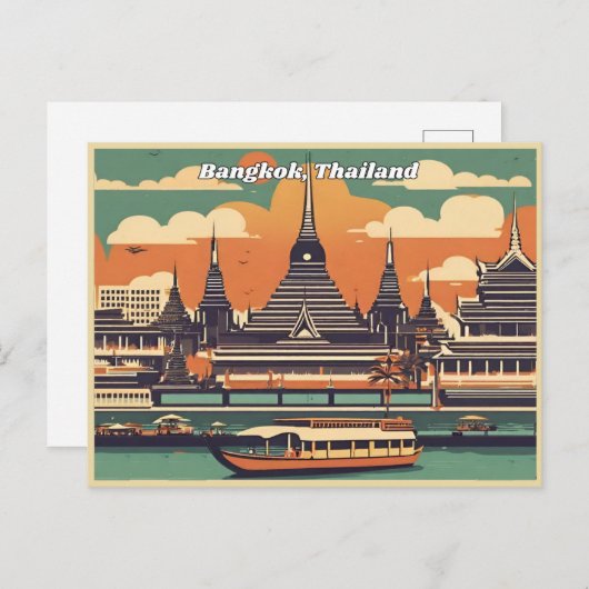 Bangkok, Thailand Postkarte (Vorne/Hinten)