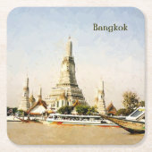 Bangkok, Thailand Rechteckiger Pappuntersetzer (Vorderseite)