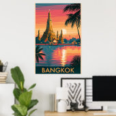 Bangkok, Thailand Reiseplakat Poster (Heimbüro)