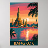 Bangkok, Thailand Reiseplakat Poster (Vorne)