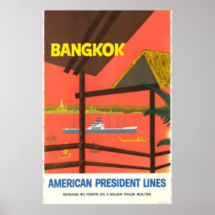 Bangkok Thailand Reiseplakat Poster
