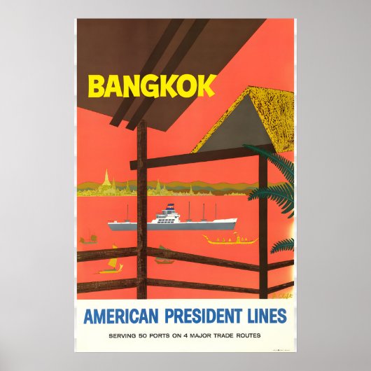 Bangkok Thailand Reiseplakat Poster (Vorne)
