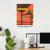Bangkok Thailand Reiseplakat Poster (Heimbüro)