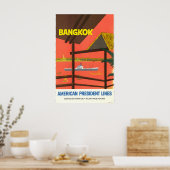 Bangkok Thailand Reiseplakat Poster (Küche)