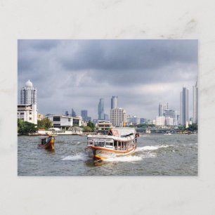 Bangkok Thailand River Skyline Postkarte