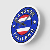 Bangkok Thailand Runde Wanduhr (Winkel)