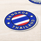 Bangkok Thailand Runder Pappuntersetzer (Angewinkelt)
