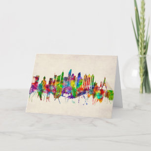 Bangkok Thailand Skyline Feiertagskarte