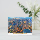Bangkok Thailand Skyline Modern Postkarte (Stehend Vorderseite)
