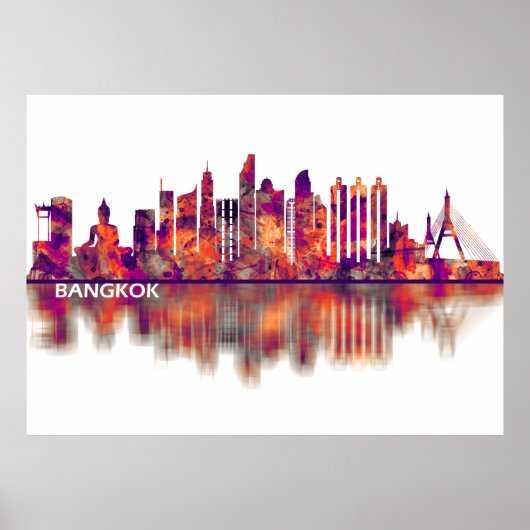 Bangkok Thailand Skyline Poster (Vorne)