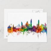 Bangkok Thailand Skyline Postkarte (Vorne/Hinten)