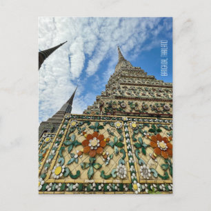 bangkok thailand stupas wat pho postkarte