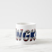 Bangkok Thailand Thailändische Flaggenfarben Typog Espressotasse (Vorderseite)