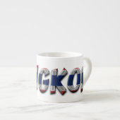 Bangkok Thailand Thailändische Flaggenfarben Typog Espressotasse (Vorderseite Rechts)
