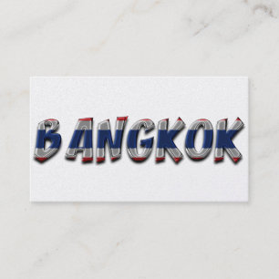 Bangkok Thailand Thailändische Flaggenfarben Typog Visitenkarte