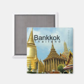 Bangkok Thailand Travel Souvenir Magnet (Vorderseite/Rückseite)