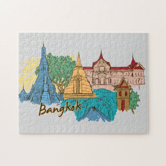 Bangkok Thailand Travel Tempel Puzzle (Horizontal)