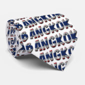 Bangkok Thailand Typografie Nur eleganter Text Krawatte (Gerollt)