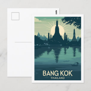 Bangkok Thailand Vintage berühmter Reiseort Postkarte