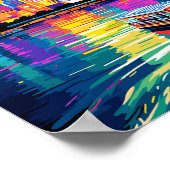 Bangkok Thailand Vintage-Reise-Illustration Poster (Ecke)