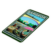 Bangkok, Thailand Vintage Travel Print Magnet (Linke Seite)