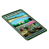 Bangkok, Thailand Vintage Travel Print Magnet (Rechte Seite)