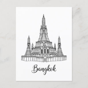 Bangkok Thailand Wat Arun Postkarte