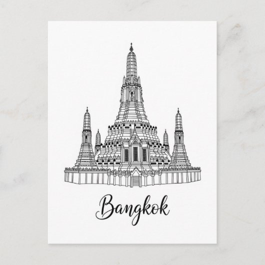 Bangkok Thailand Wat Arun Postkarte (Vorderseite)